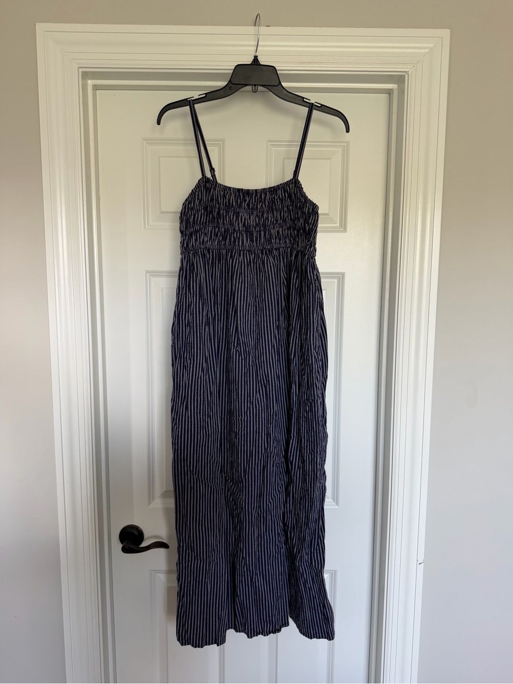 target blue striped maxi dress size small
